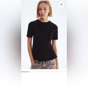 H&M Black Peplum Top - Super Flattering!